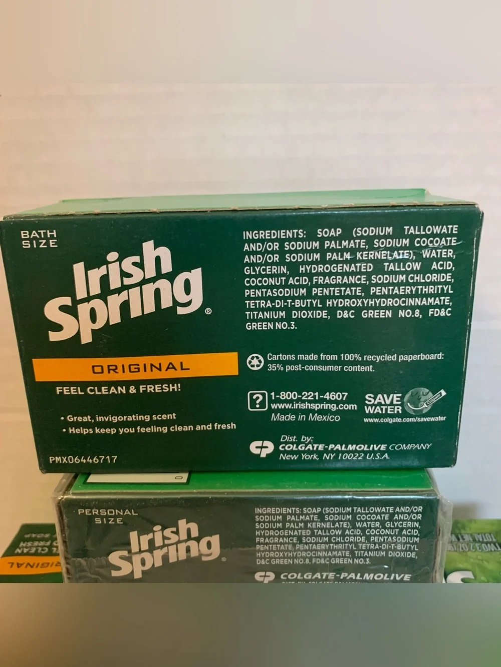 Share Irish Spring 9 BARS 3.75 oz ORIGINAL Scent Deodorant Soap NO FLAXSEED NOS